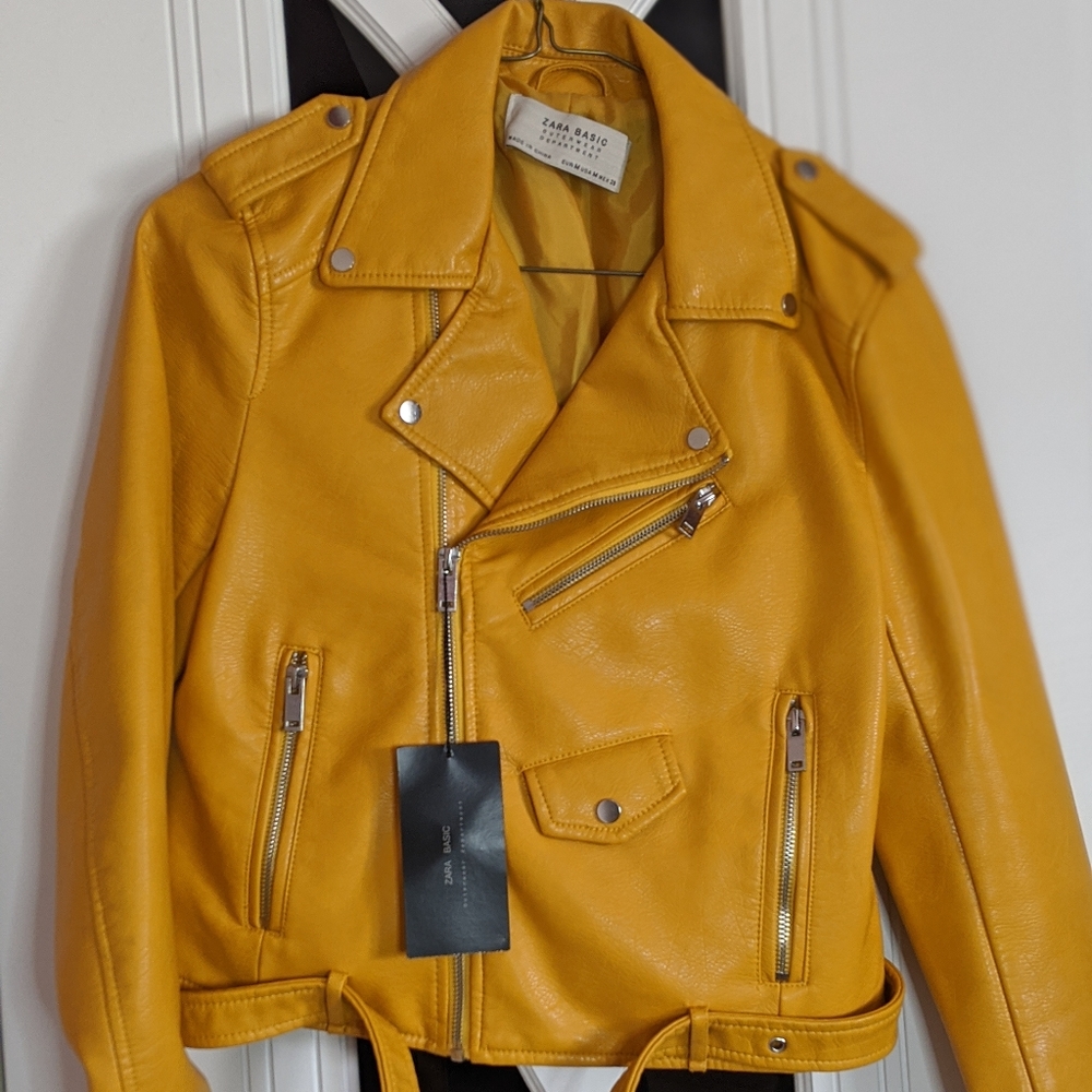 Zara leather effect jacket